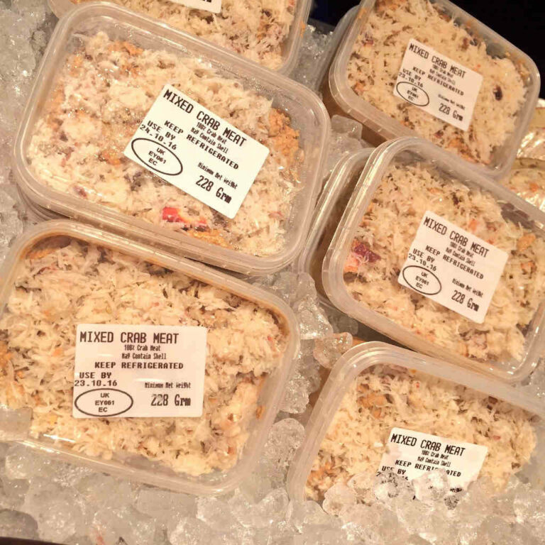 FRESH MIXED BRIDLINGTON CRAB MEAT 227G Out of the Blue Fishmongers