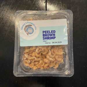 Peeled brown shrimp